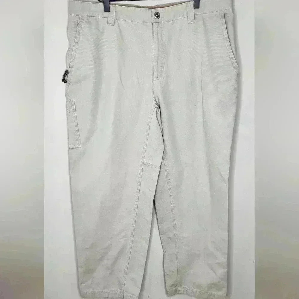 Columbis Men's Khaki Durable Cargo Pants 38X30